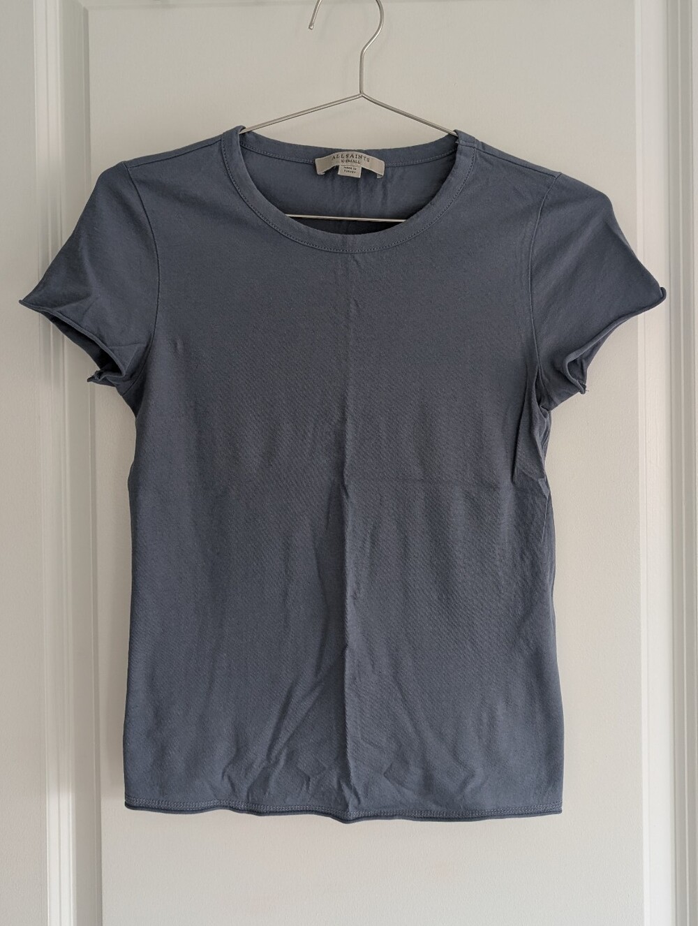 AllSaints Slate Blue Cotton T-shirt
